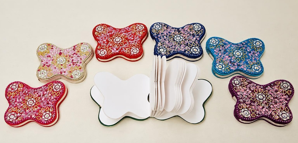 AGENDA MARIPOSA BRILLO 9X6 CM