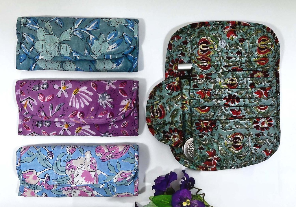 ESTUCHE ALGODÃO ESTAMPA A BLOCO 23X20