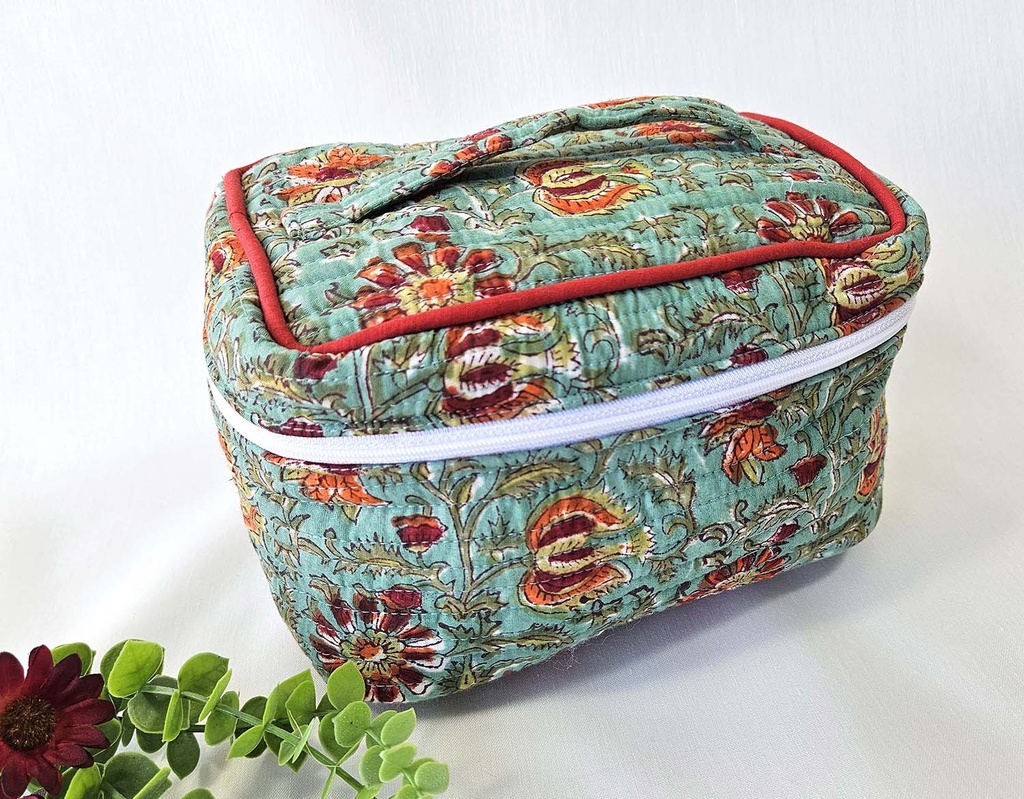 NECESER ALGODÃO ESTAMPA A BLOCO 23X13X14