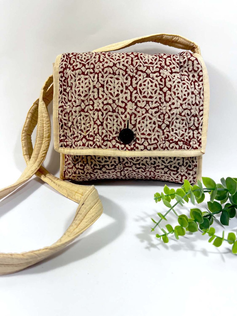 BORSA COTONE AGRA STAMPA A BLOCCHI