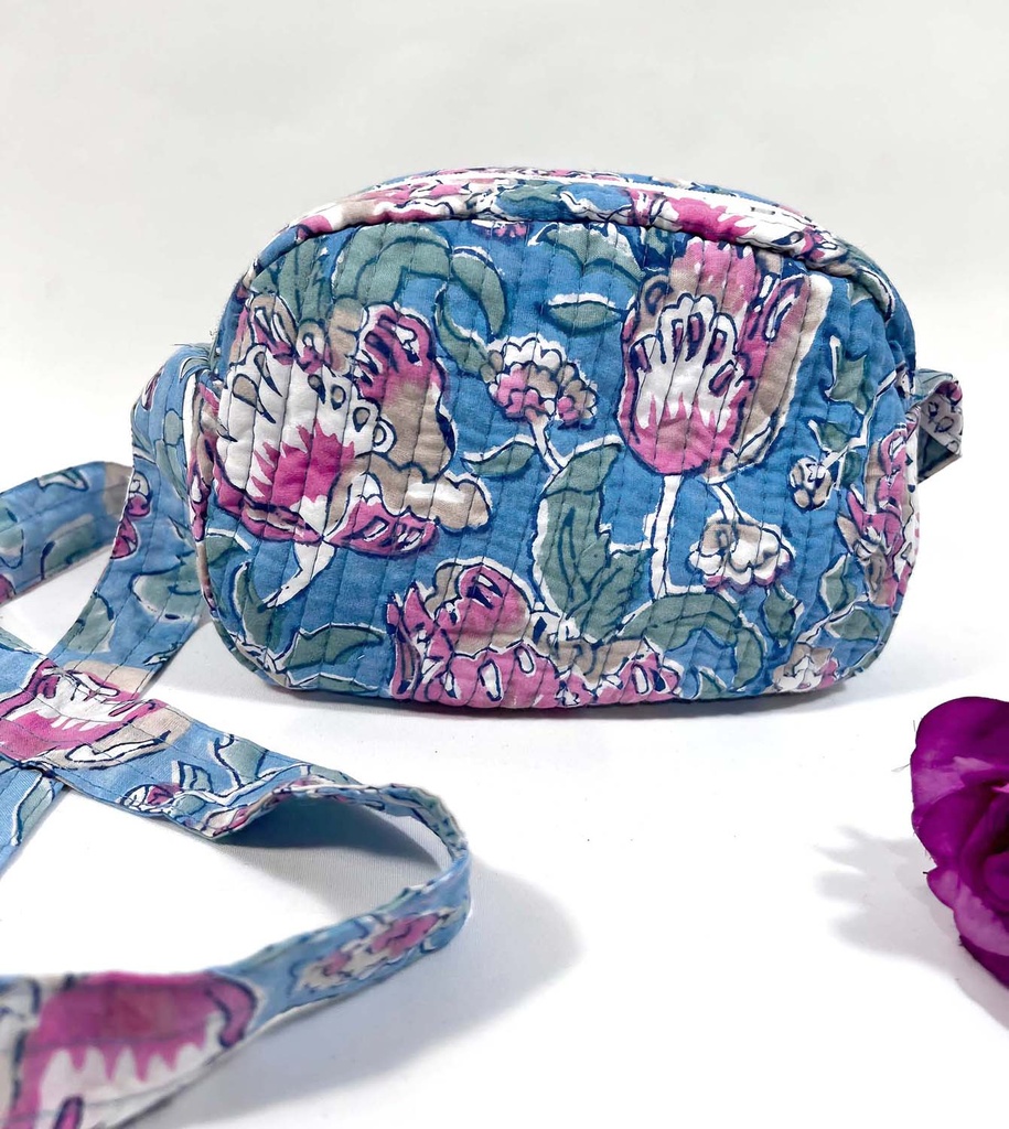 BOLSA ALGODÃO DIWALI ESTAMPA A BLOCO 22X16