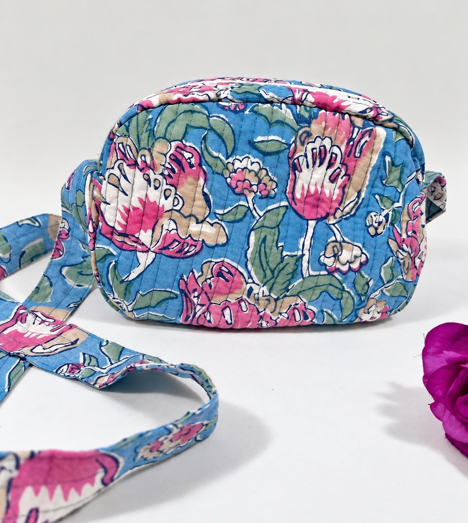 BOLSA ALGODÃO DIWALI ESTAMPA A BLOCO 22X16