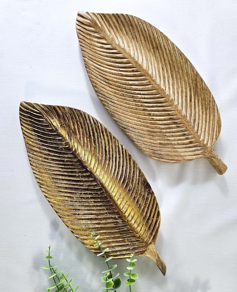FOLHA ENTALHADA MADEIRA MANGO 34 CM
