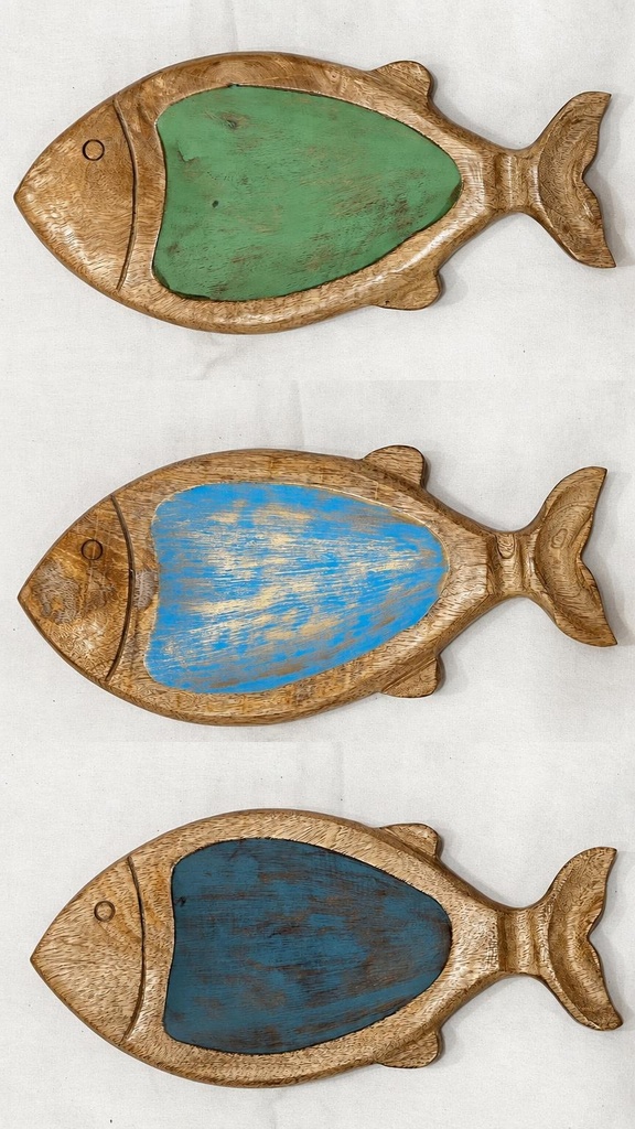 PEIXE DORADA MADEIRA PINTADA ANT 35X16