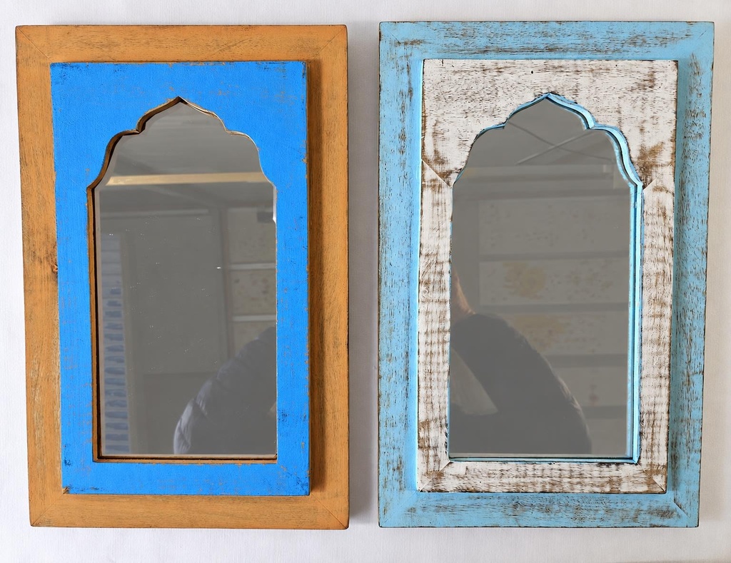 MIROIR BOIS PIN ANT ARAB2 40X26