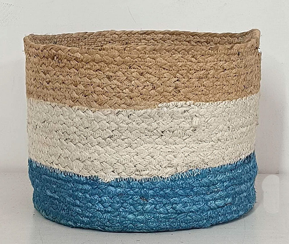 CESTO CON ASA IUTA COLORE 28X23