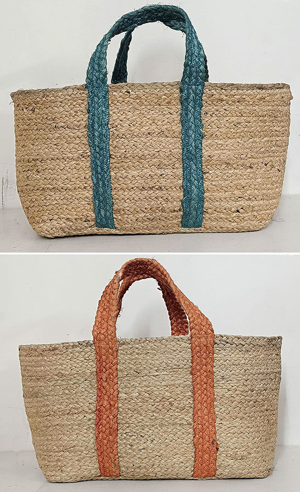 SAC DE JUTE ASA COULEUR 55X26 CM
