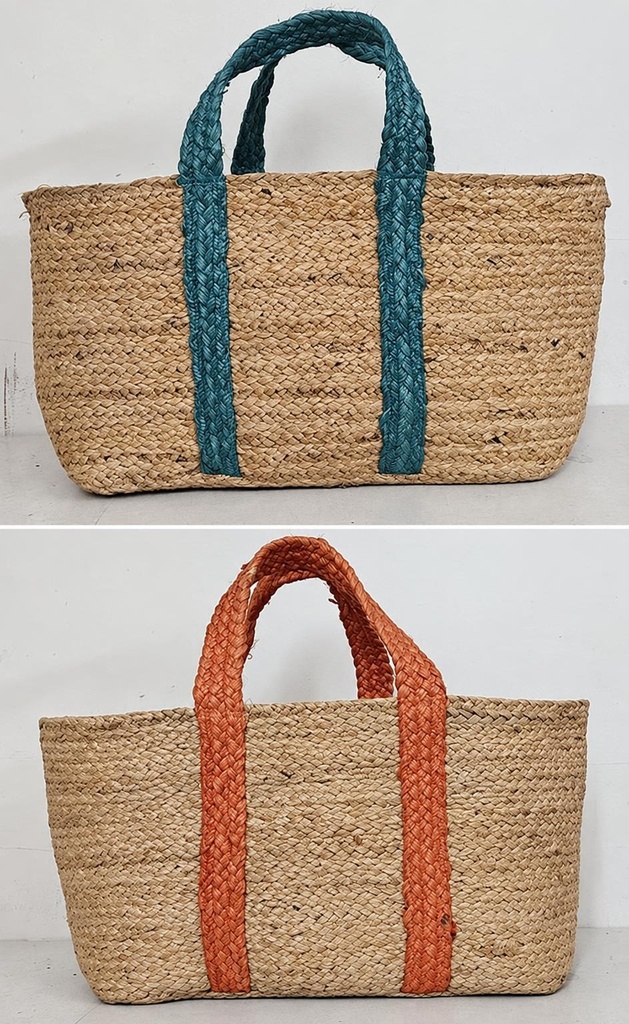 SAC DE JUTE ASA COULEUR 55X26 CM