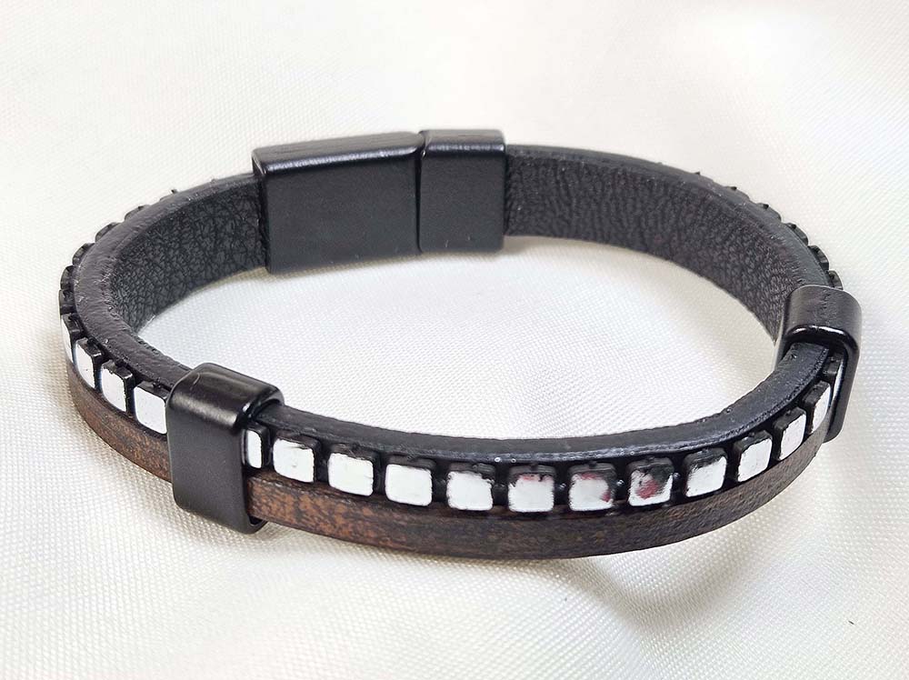 BRACELET CUIR-MÉTAL MODÈLE 140