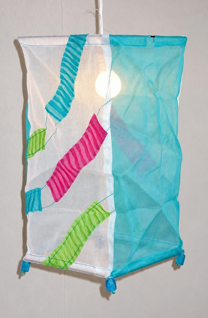 LAMPARA ORGANZ QUADRATO TUR-BLA 39