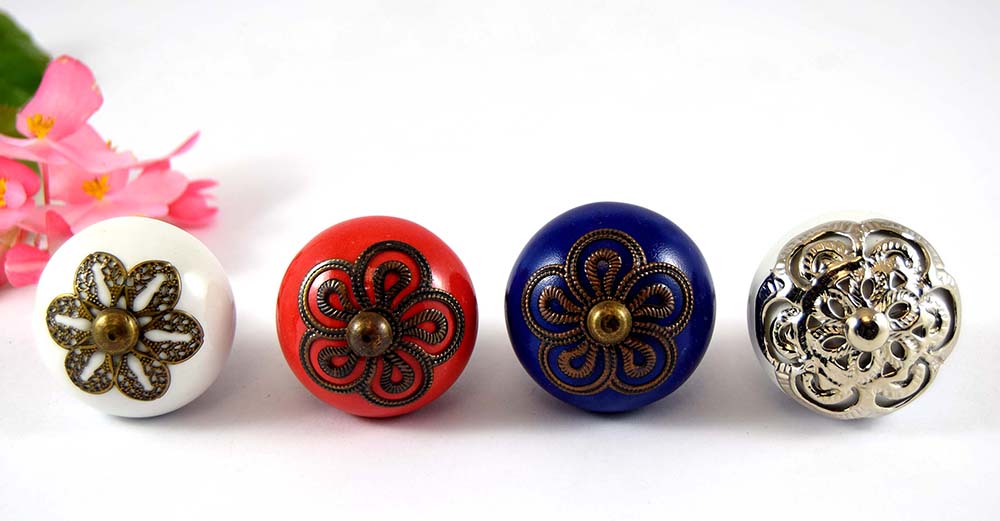 POMELLO CERAMICA C/EMBELLECEDOR METALLO