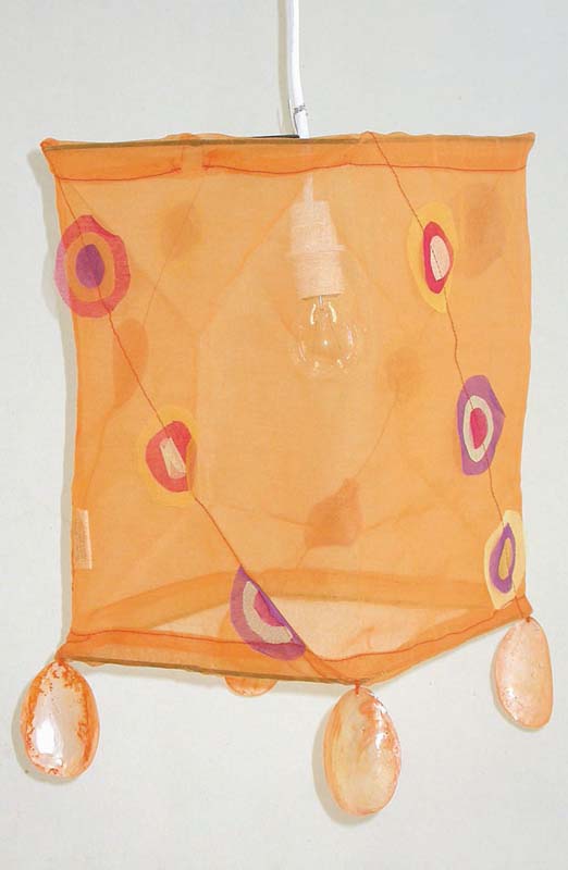 LAMPARA ORGANZ QUADRATO NARANJ 32