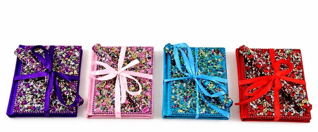LIBRETA C/BOLI BRILLO 10X8 CM