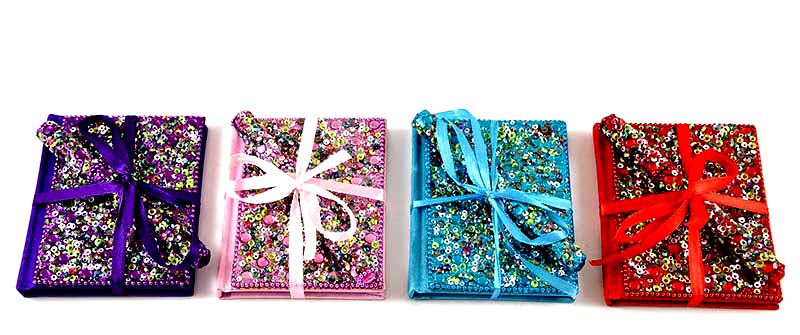 LIBRETA C/BOLI BRILLO 10X8 CM