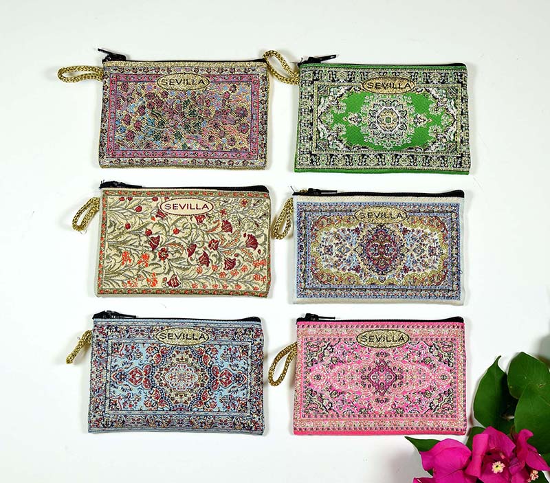 COIN PURSE EMBROIDERED ORO 11X7 SEVILLA