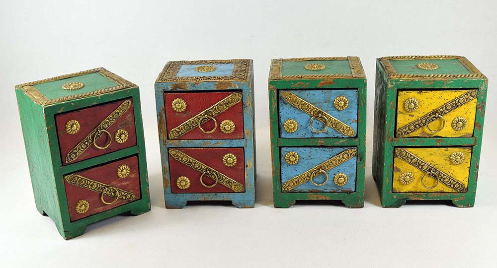 CABINET WOOD 2 CAJON C/ME 16CM