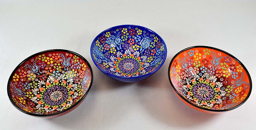 BOL CÉRAMIQUE MULTICOLORE G 15 CM