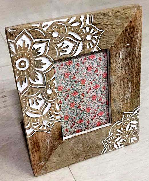 PORTA-RETRATO MADEIRA MANDALA 2 27X21