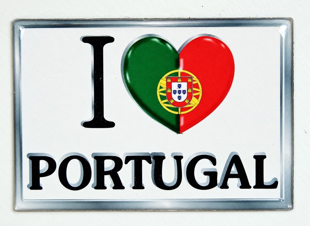 IMÁN I LOVE BANDERA PORTUGAL P