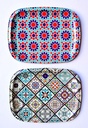 BANDEJA METAL MOSAICO 30X24 CM