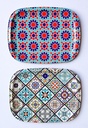 BANDEJA METAL MOSAICO 30X24 CM