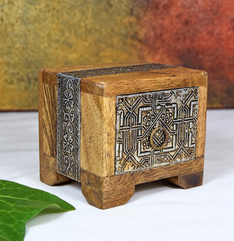 MUEBLE MADERA MANG METAL 1 CAJÓN 10