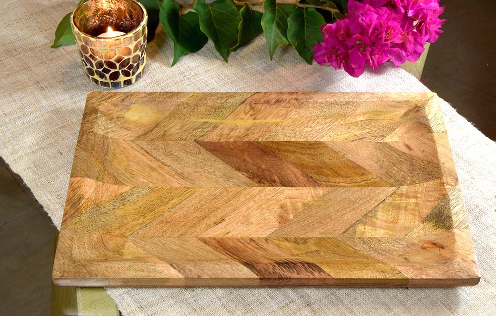 VASSOIO LEGNO MANGO NATURALE RETTANGOLARE 30