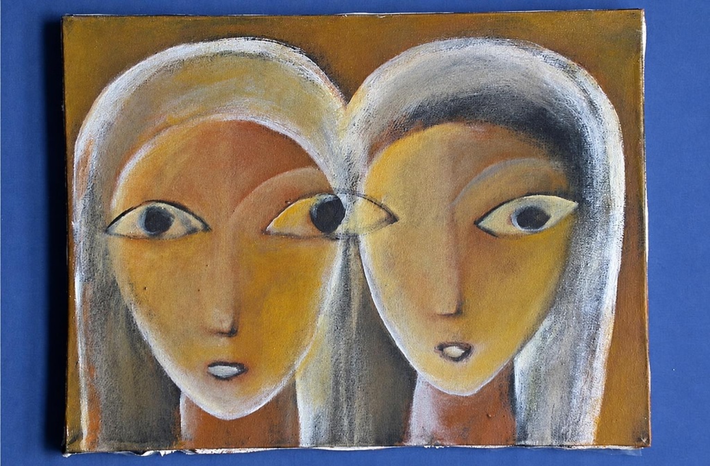 CUADRO ROSTROS 30X25 CM