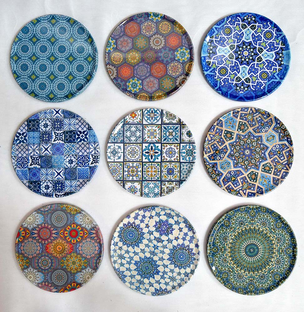 POSAVASO MÉTAL MOSAÏQUE 9 CM