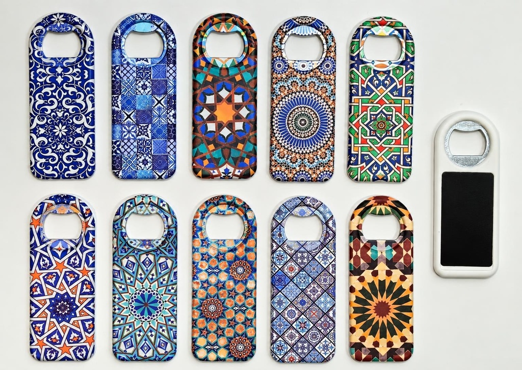 IMÁN OUVRE-BOUTEILLE MOSAÏQUE 10,5CM