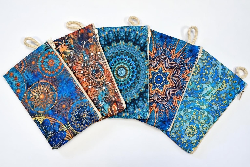 PORTE-MONNAIE COTON MANDALA 15X10 CM