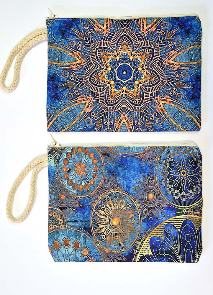 PORTA-MOEDAS ALGODÃO MANDALA 22X14 CM