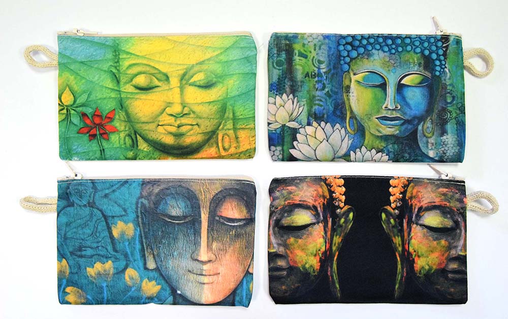 PORTAMONETE COTONE BUDDHA 15X10 CM