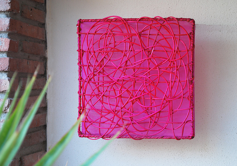 WALL LAMP RATTAN 30X30CM