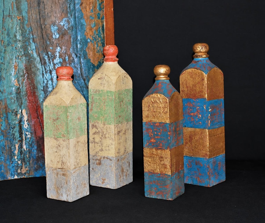 SET DE 2 BOTELLAS CUADRAD 40,30CM