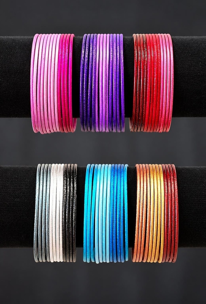 CONJUNTO 12 PULSERAS METAL MODELO 5