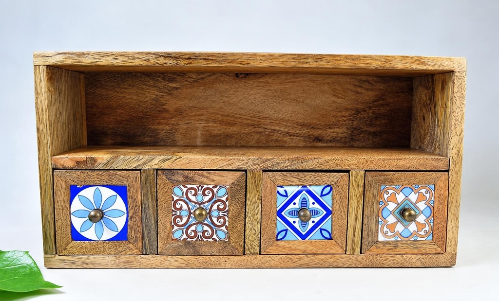 ESPECIERO MADERA MOSAICO 36X18X10