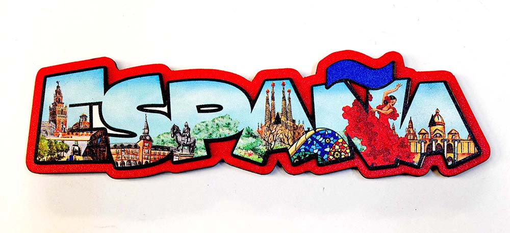 IMÁN MADERA 2D ESPAÑA FIGURAS