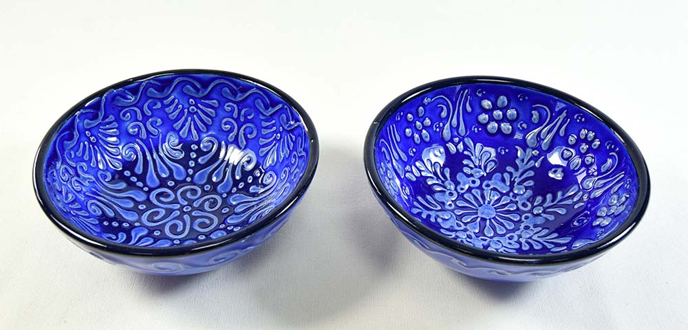 BOL CÉRAMIQUE RELIEV AZUL 15 CM