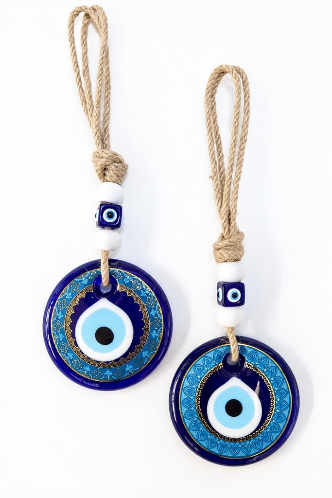PENDANT EVIL EYE AZUL/ORO 25