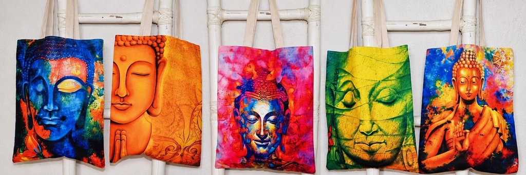 BAG COTTON BUDDHA 43X34 CM