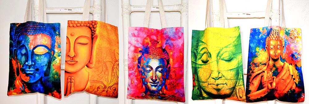 SAC COTON BOUDDHA 43X34 CM