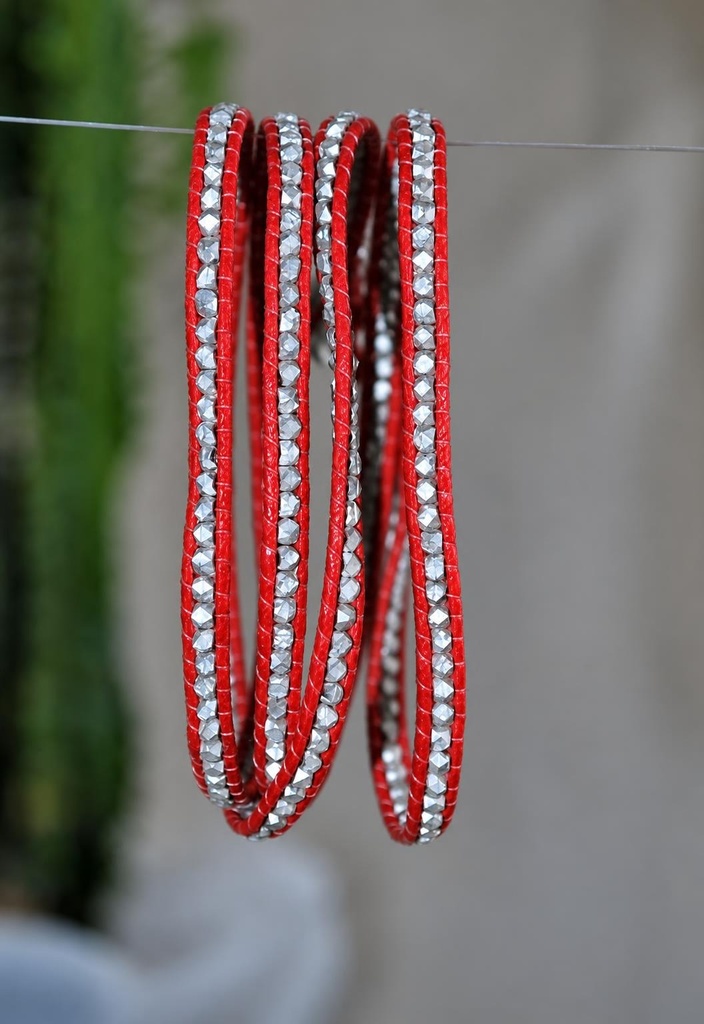 PULSEIRA 4 VUELTAS ALGODÃO METAL MUJ