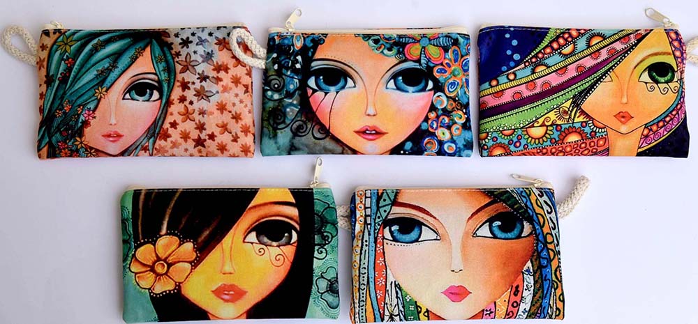 COIN PURSE COTTON MUÑECA 15X10 CM