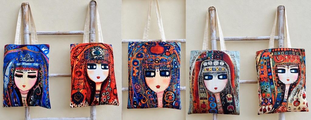 BOLSO ALGODÓN MUÑECA TURCA 43X34CM
