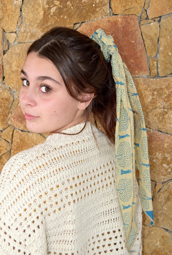 ELÁSTICO DE CABELO ALGODÃO CON LAZO