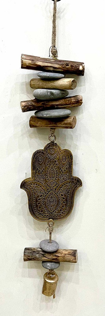 MOBILE HAMSA METAL-WOOD-STONE