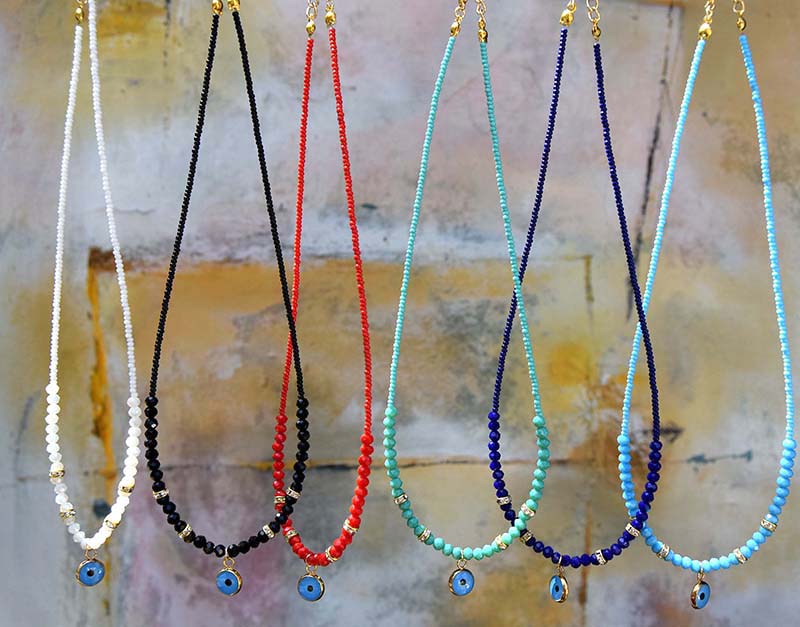 COLLIER PIERRE ŒIL TURC 024