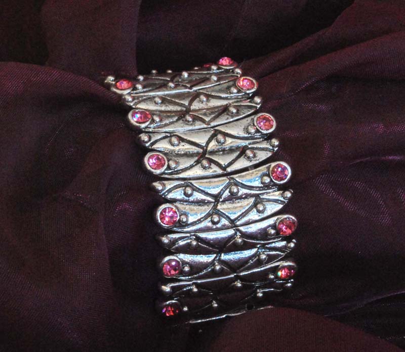 BRACCIALE METALLO C/CRISTAL 3,5 CM