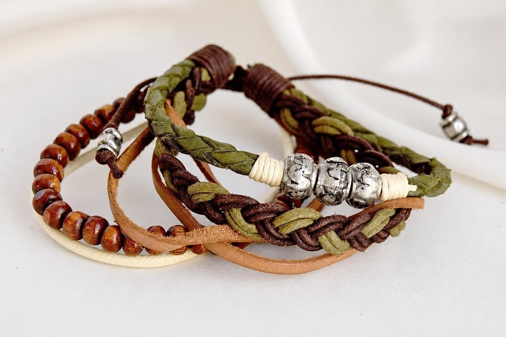 PULSEIRA MULTIPLE COURO-METAL 853